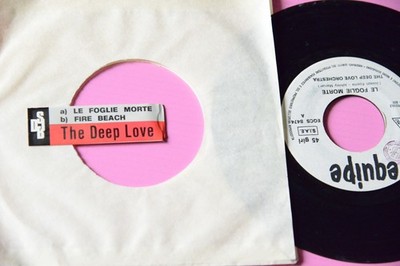 DEEP LOVE Die Toten Blätter Fire Beach 7'' Aufkleber Juke Box Streifen