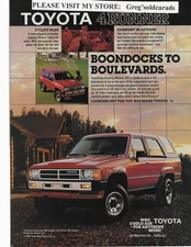 Original 1987 Toyota  4Runner vintage print ad