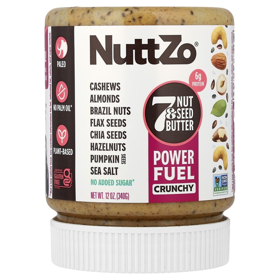 Power Fuel, 7 Nut & Seed Butter, Crunchy, 12 oz (340 g)