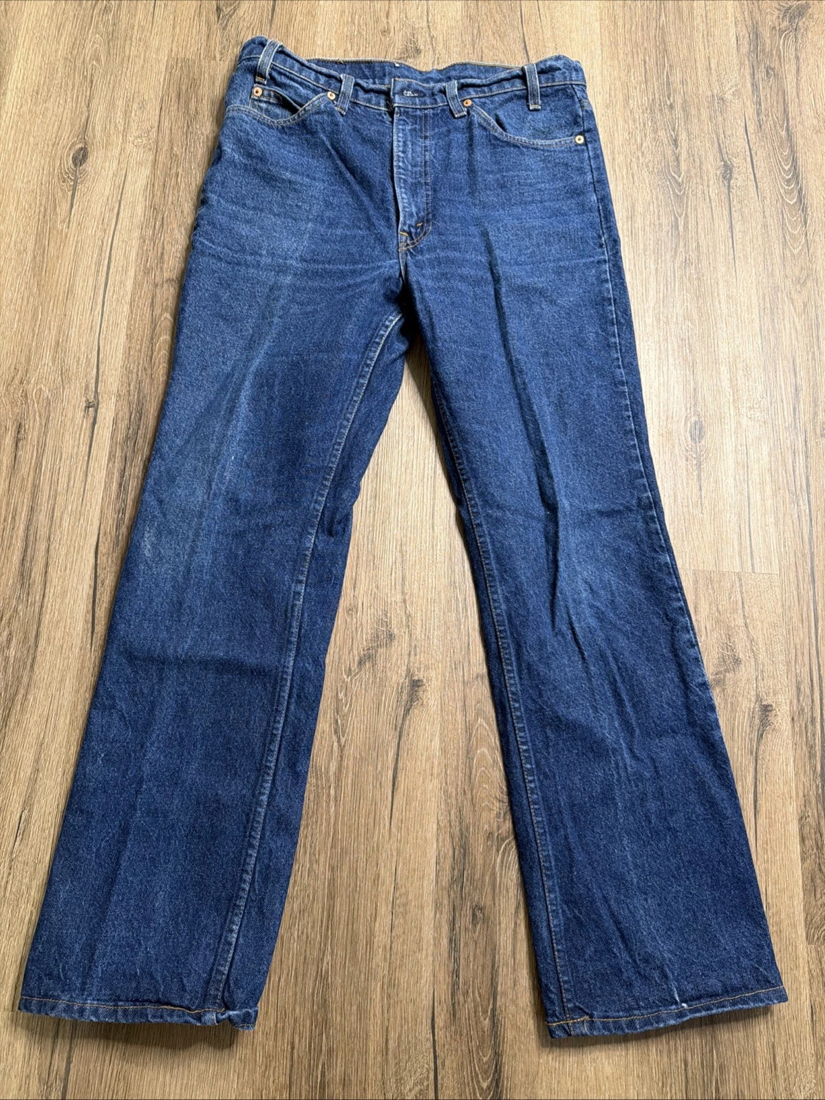 Vintage Levis Levi's 517 Orange Tab Cowboy Blue Jeans Made in USA 70’s 35x31