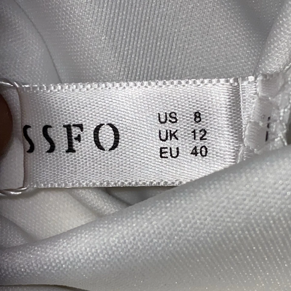 NWT DRESSFO Womens Size White Lace Up Drawstring Stretchy Athleisure Casual - Image 4 of 4