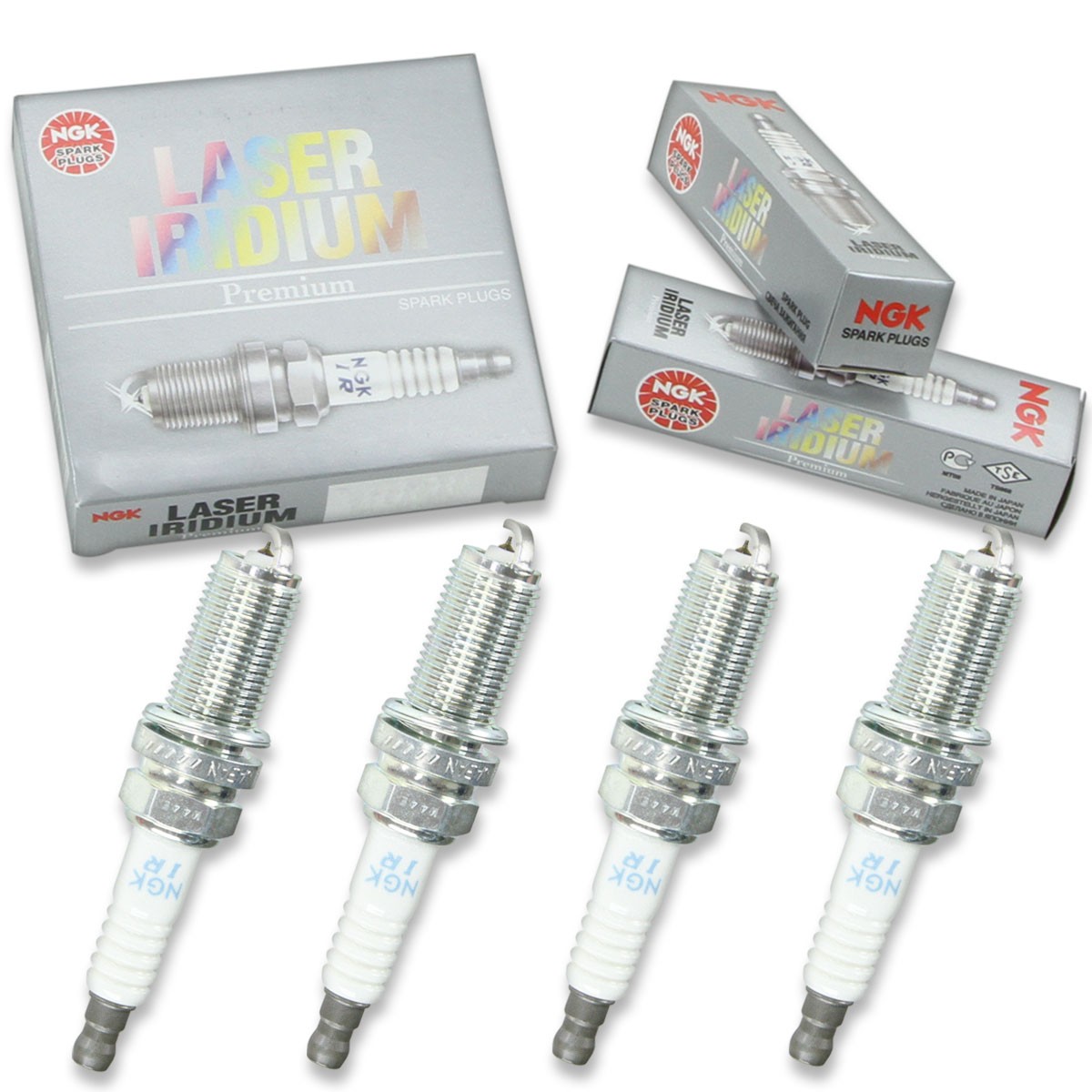 4 pcs NGK Laser Iridium Spark Plugs for 2004-2007 Subaru Impreza 2.5L H4 - nw