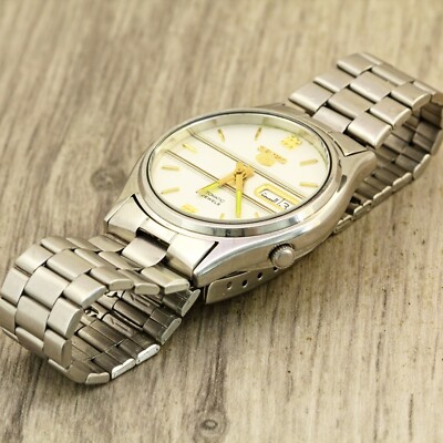 SEIKO セイコー5 7S26-3100 自動巻き ツートン　稼働品 Seiko 5 7S26-3100 automatic men's wristwatch 21 jewels Made in