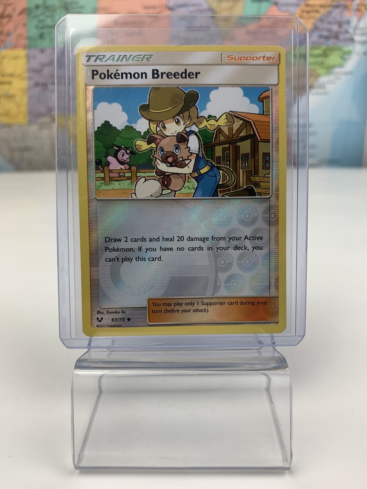SHIPS SAME DAY Pokemon Card NM Pokemon Breeder Rev Holo 63/73 Trainer Supporter