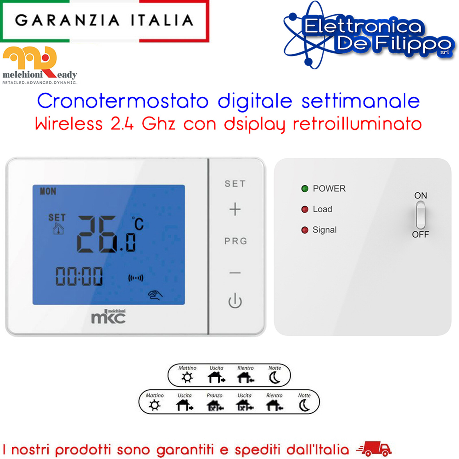 Cronotermostato Digitale Wireless One Touch | Controllo Riscaldamento