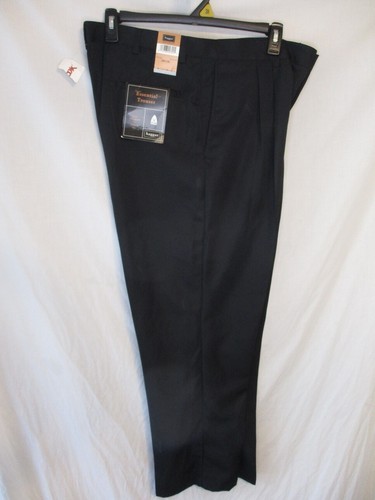 Essential Relaxed Fit Pleat Black Pants 