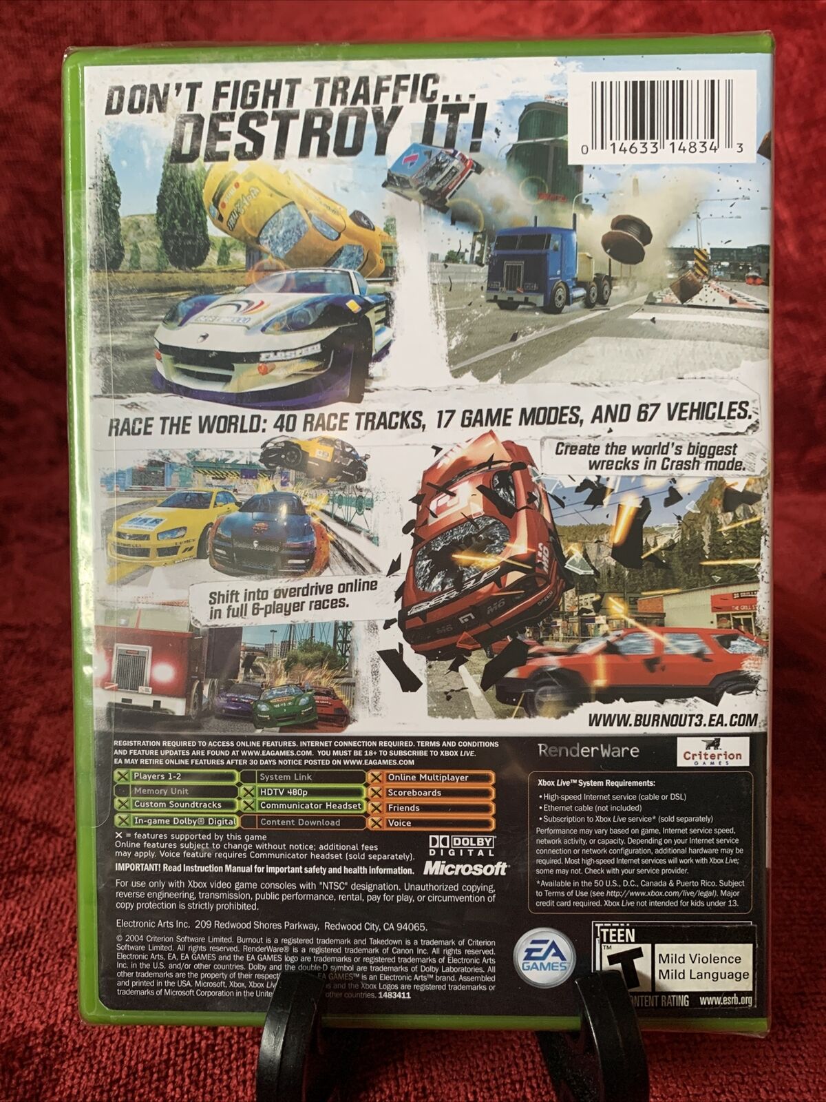 ~MANUAL ONLY~BIN372~~XBOX~ Burnout 3 Takedown