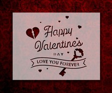 Love You Forever Valentine's Day Stencil Reusable 8.5 x 11 Inches for Painting