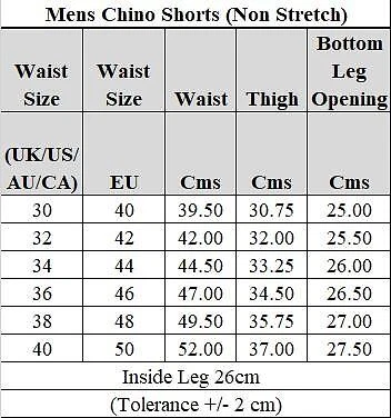 Enzo Mens Chino Shorts Cotton Summer Beach Pants Regular Fit Casual Half Pant — 第 2/4 张图片