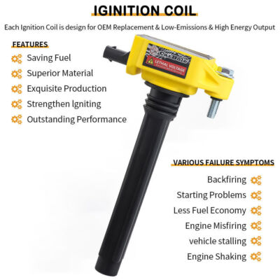 Ignition Coil Pack & NGK Iridium Spark Plug Set For Chrysler 300, Dodge 3.6L V6 (UF648) Dodge Grand Caravan Ignition Coil Replacement - Foto 9