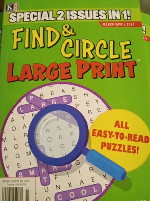 Special 2 Issues In 1! Find & Circle Large Print