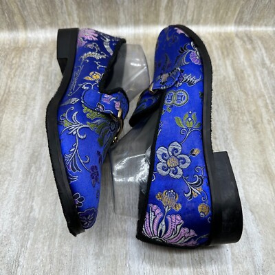 Urban Outfitters UO Sean Floral Belgian Loafer Mens 11 Blue  display picture 1