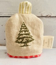 Xmas Tree Fabric  Egg Cosy - Susie Watson Fabric Hanging Loop - Striped Lining