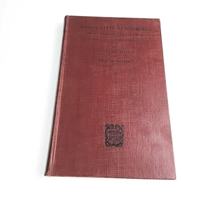 Annotated Renderings Manual of French Composition Ritchie 1930 Hardback Book