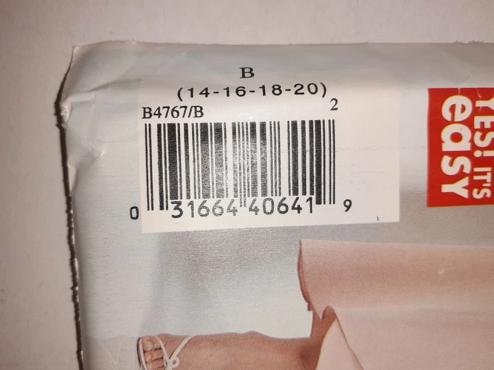 Vestido See & Sew Butterick 4767 cuello en V patrón de costura para mujer 14 16 18 20 UC fácil Foto 3 de 4