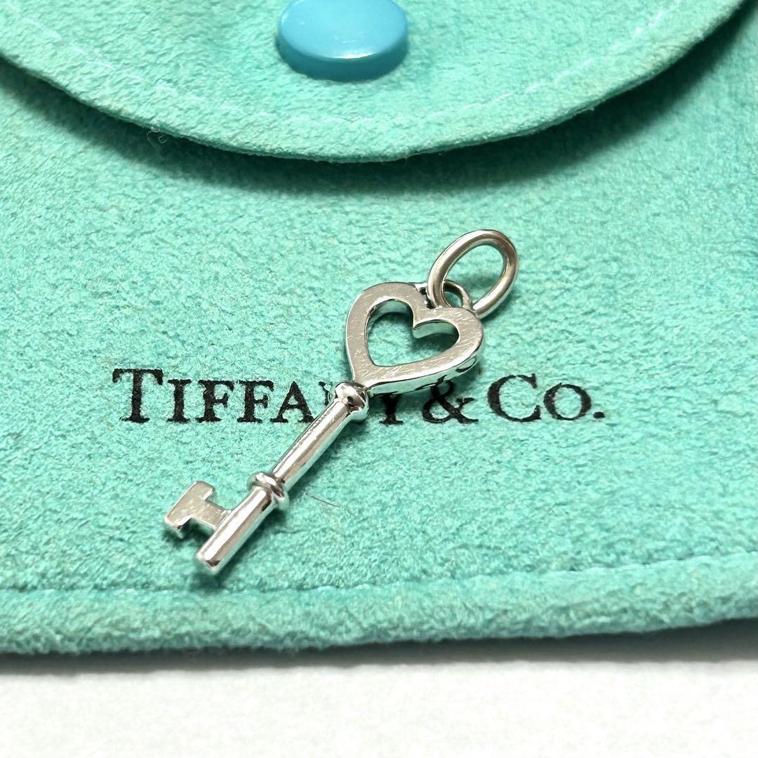 Tiffany & co. charm Diamond heart key charm K18WG Pendant Tiffany & co. charm Diamond heart key charm K18WG Pendant