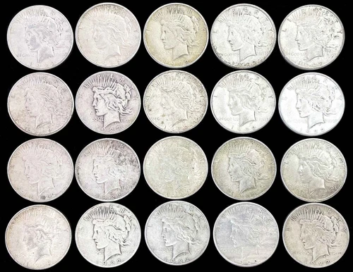 1922 S SAN FRANCISCO PEACE $1 DOLLARS FLORIDA HOARD 20 COIN AU ROLL PLEASE READ*