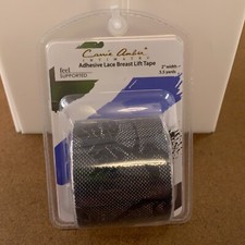 Carrie Amber 2" Width Black Adhesive Lace Breast Lift Tape 5.5 Yards NWT