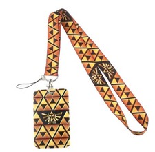The Legend of Zelda Game Triforce Symbol AOP Lanyard With ID Holder Keychain