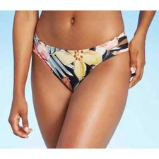 Kona Sol Bikini Bottoms Medium Coverage Hipster Tropical Print Cut-Out - Pick Sz
