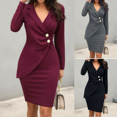Dresses Sale Jcpenney Business Dresses Winter Fall Dresses For Women  Wedding Guest Long Sleeve Solid Turn