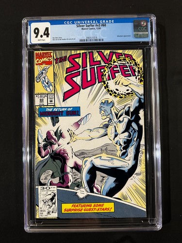 Silver Surfer #v3 #60 CGC 9.4 (1991) - Inhumans app - Return of Midnight Sun