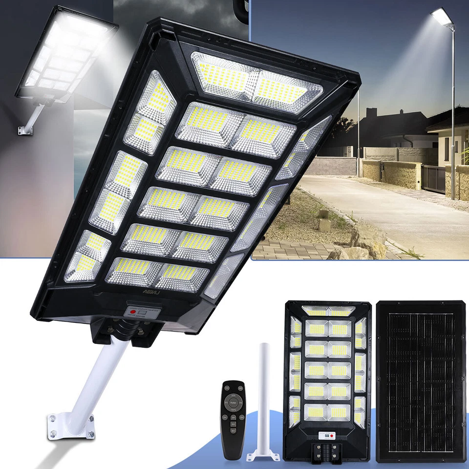 999999999lm Commercial Solar Street Light Outdoor Dusk to Dawn Solar Bright Bulb - Image 4 of 4
