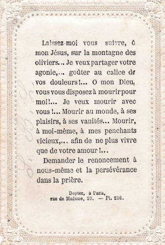 ancien canivet.jésus au jardin des oliviers, ed dopter n°236 - Foto 2 di 2