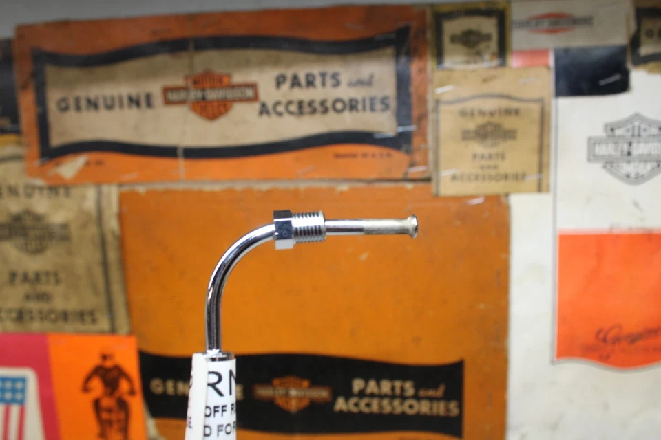 Línea de freno delantero trenzado Harley 14" hecha en EE. UU. 45114-77 FX Super-Glide XL NUEVO Foto 3 de 4