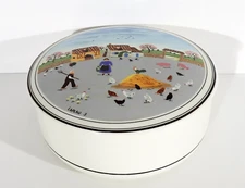 Villeroy & Boch Design Naif Laplau 3 Porcelain Candy Dish with Lid 6" Diameter