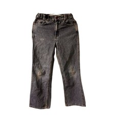 Carhartt Youth Denim Size 14. Elastic button waist, Boot Cut. 100 Cotton.
