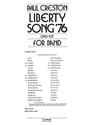 Liberty Song G. Schirmer Band/Orchestra