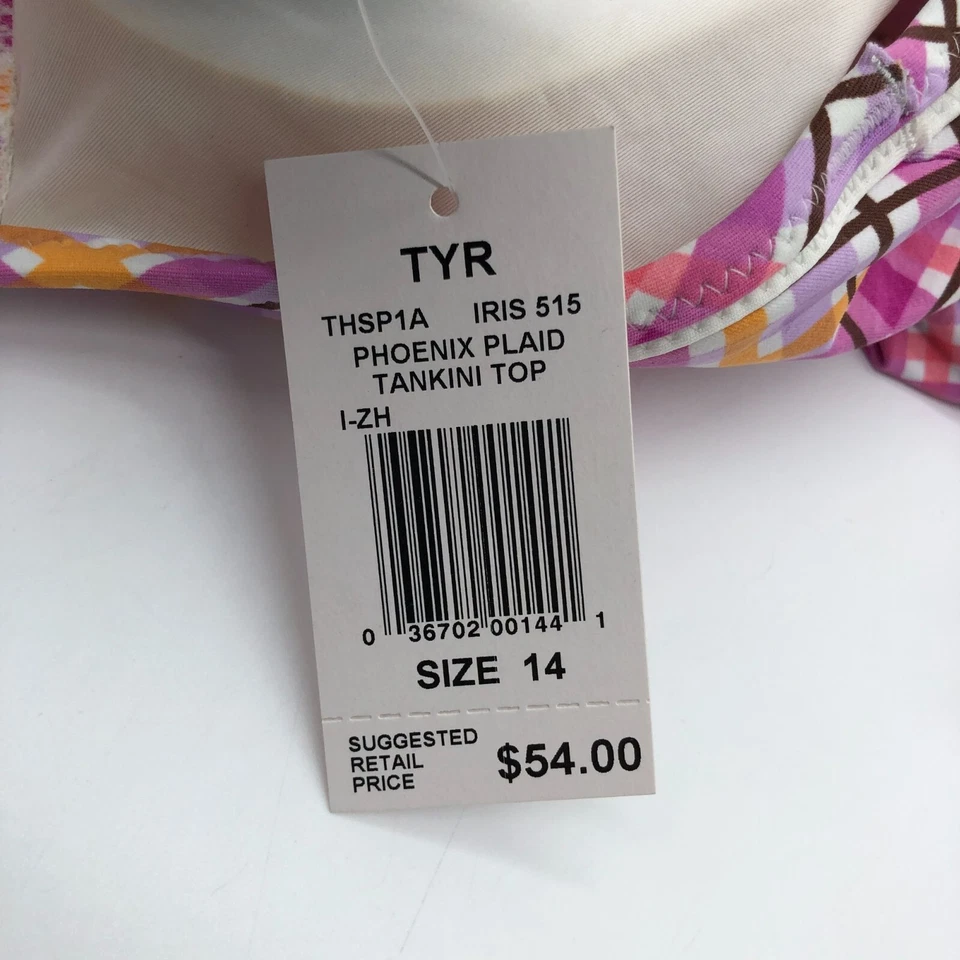 TYR женщин Phoenix клетку танкини плавать верхняя сторона галстуки съемные чашки Iris розовый 14 - Изображение 3 из 4