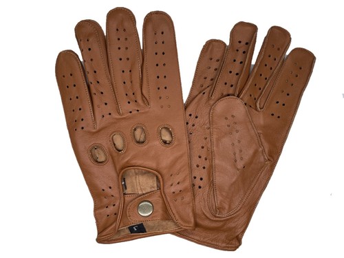 MEN'S CHAUFFEUR SHEEPSKIN LEATHER CAR DRIVING GLOVES (Finished Sewn Knuckles) - Picture 6 of 17