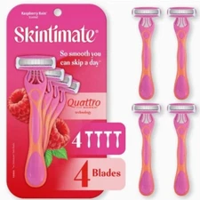Skintimate Quattro 4 ct. Disposable Women’s Razors Raspberry Rain Sensitive
