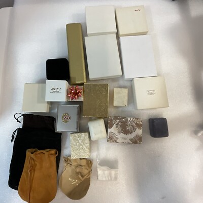 Lot Of Empty Jewelry Boxes & Cloth Bags GnuFashion