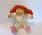 vintage Cabbage Patch doll red hair pigtails dimple green eyes floral outfit