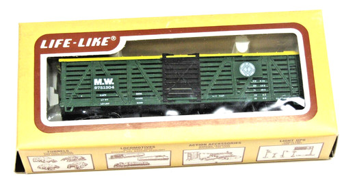 Tren a escala HO realista MW 9751304 vagón de ganado verde de colección en caja original | Zustand: Used