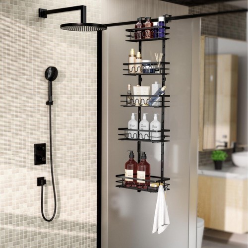 Over the Door Pantry Organizer, Metal Hanging Spice Rack Storage 3/4/5 -Tier - Picture 11 of 16