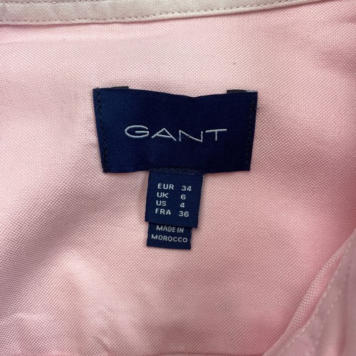 GANT Rosa Elasticizzato Camicia Oxford Taglia Eu 34 UK 6 USA 4 - Foto 4 di 12