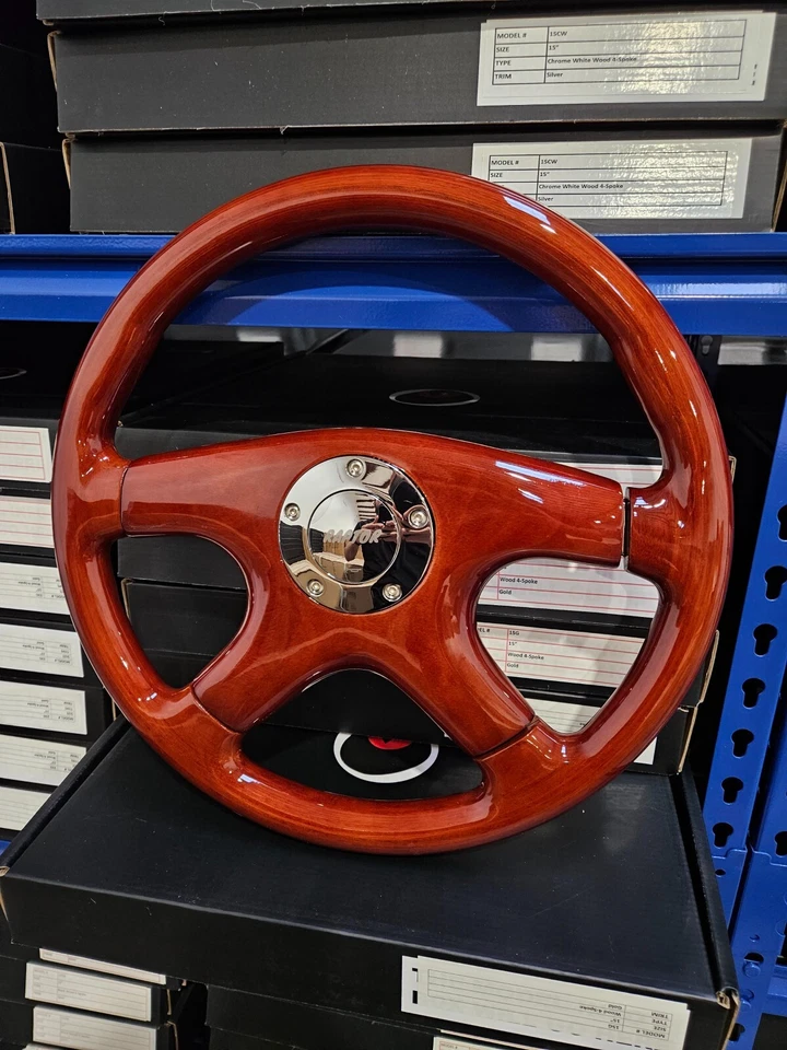 VOLANTE RAPTOR 15" MADERA CAOBA Foto 2 de 4