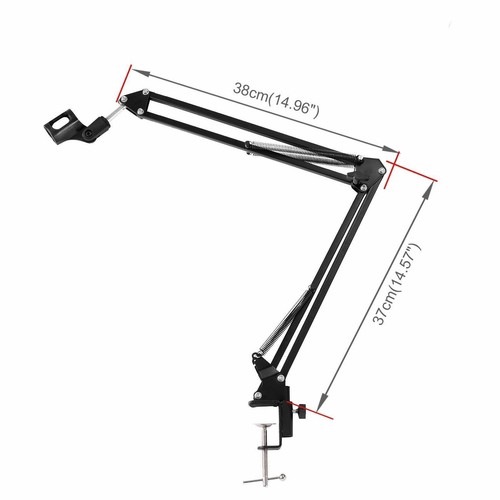 AU Condenser Microphone Kit Arm Stand Desk Studio Suspension Boom Scissor BM800 - Picture 5 of 12