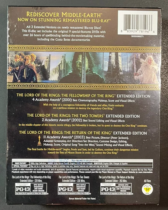 The Lord of the Rings: The Motion Picture Trilogy Blu-ray