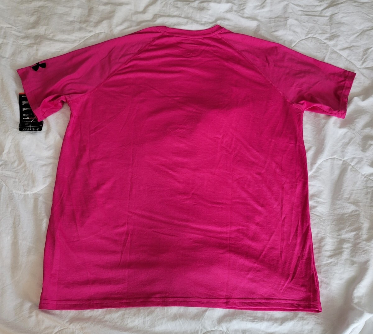 Under Armour "Superman" Pink Heat Gear T-shirt Rare Men's size Large image 2
