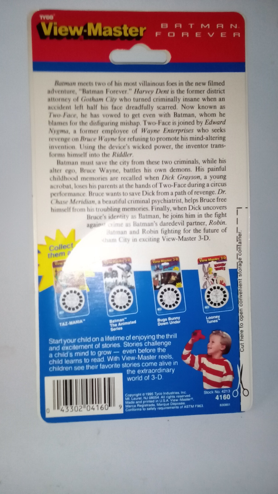 Thumbnail - Batman Forever Film, Tyco, 3-d View Master Bildscheiben, 25 Cm Karte,