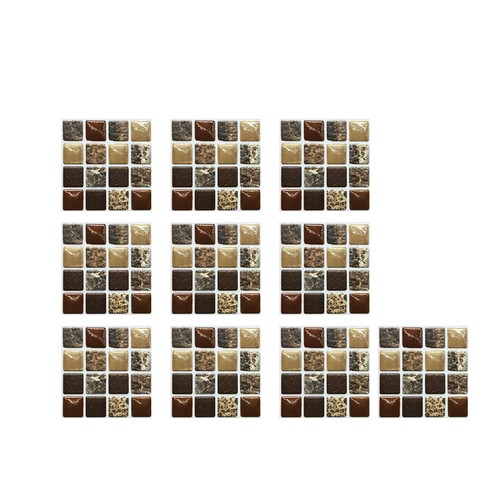 10PC 3D Fliesenaufkleber Fliesenfolie Wandaufkleber Fliesensticker Küche Bad - Bild 26 von 39