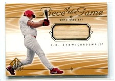 2000 SP Game Bat JD J.D. Drew Piece of the Game GU BAT RELIC CARDINALS