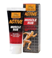 3 Boxes of Tiger Balm Active Muscle Rub, Non-Greasy Pain Relief Cream 60g