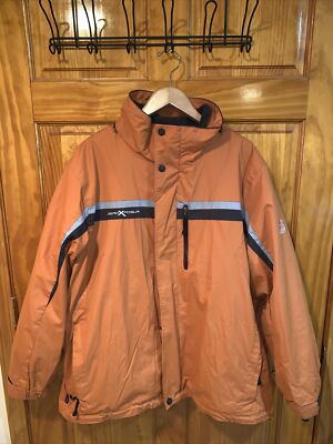 MENS ZeroXposur Winter Double Layer Jacket Coat Orange Gray Sz XL