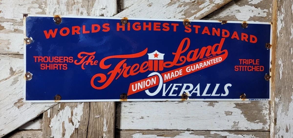 Overalls Sign In Original Advertising Signs (1930-1969) for sale